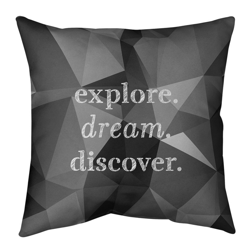 Coussin de sol, 40 po x 40 po, Gris / Noir