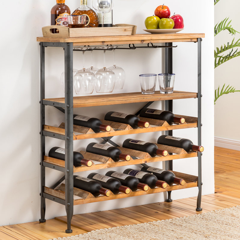 Support à vin et à verres de 21 bouteilles Barling