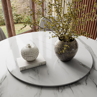 Plateau tournant rotatif à 360 ° en bois fritté Lazy Susan