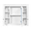 Armoire de salle de bain murale polyvalente avec plusieurs tablettes et miroir