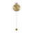34.65" Golden Metal Wall Clocks