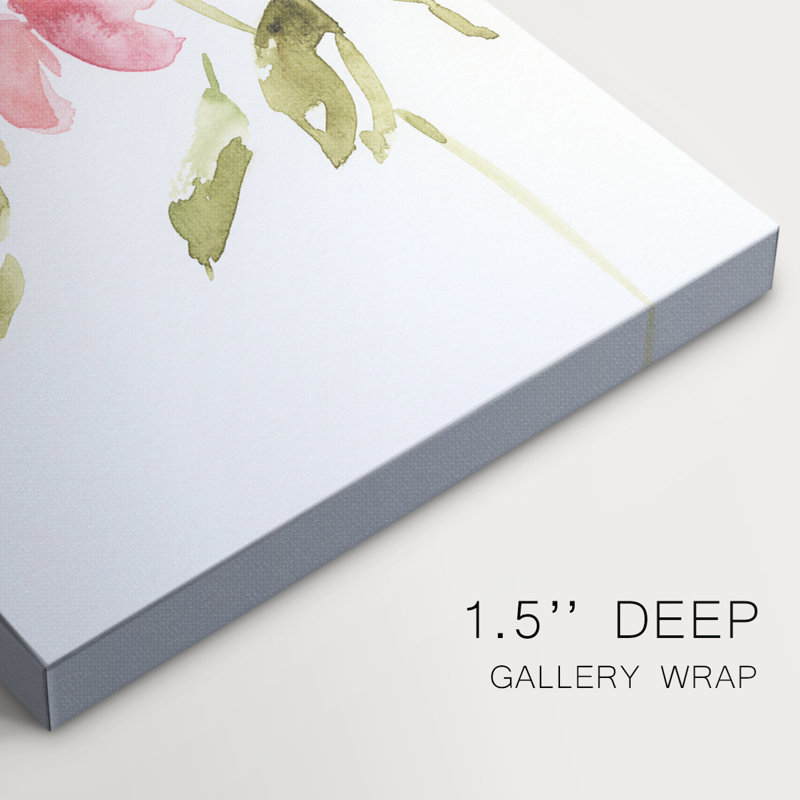 Une fleur rose II - impression sur toile seulement - non encadrée, H 27 po x l 18 po