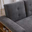 Canapé-lit gris convertible - 3-4 places, rangement, table rabattable avec porte-gobelets
