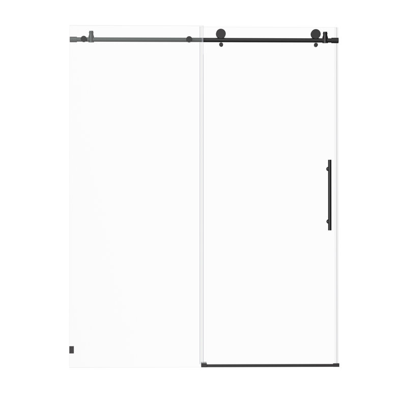 Porte de douche coulissante de 56 à 60 po x H 76 po, porte de douche en verre sans cadre, livraison directe disponible