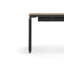 eFloat Quattro, bureau assis-debout avec base en carbone, plateau en bois peint au carbone et passe-câbles en cuir de salzburg-115119998-115120007
