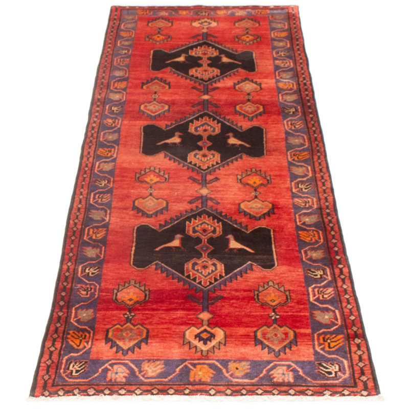 Tapis de couloir unique en laine 3 pi 7 po x 10 pi 2 po Yasamin