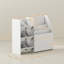 Bibliothèque pour enfants et rangement pour jouets, bibliothèque à 3 niveaux avec 6 bacs, blanc