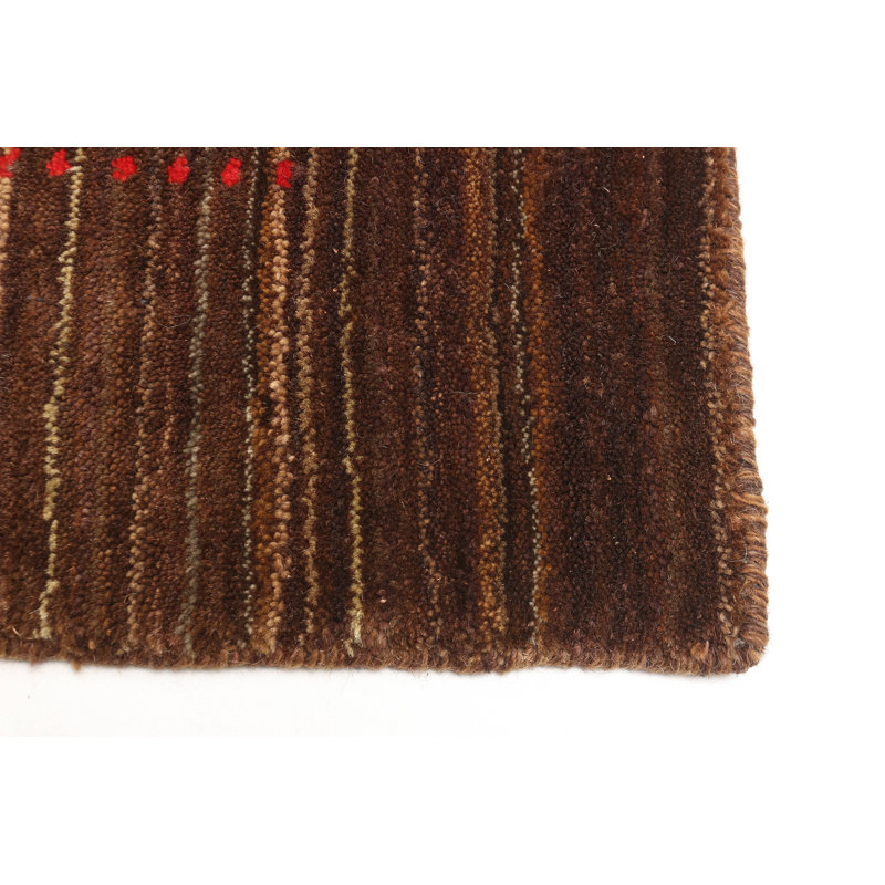 Tapis brun Kashkuli Gabbeh 3 pi 11 po x 6 pi 0 po
