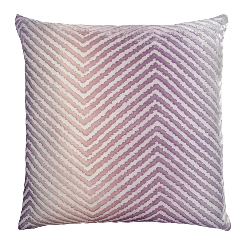 Chevron Velvet Pillow Cover & Insert, Opal, 22"H x 22"W