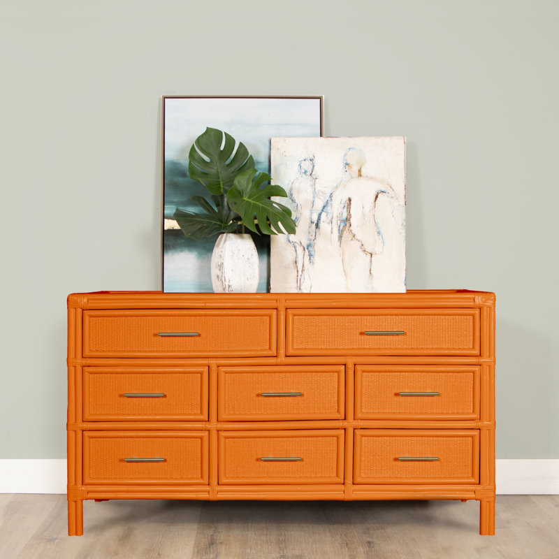 Aruba 8 - Drawer Dresser, Citrus Orange
