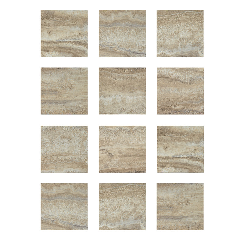 Carreau de terrain pelez et collez en PVC 6,2 po x 6,2 po Reno