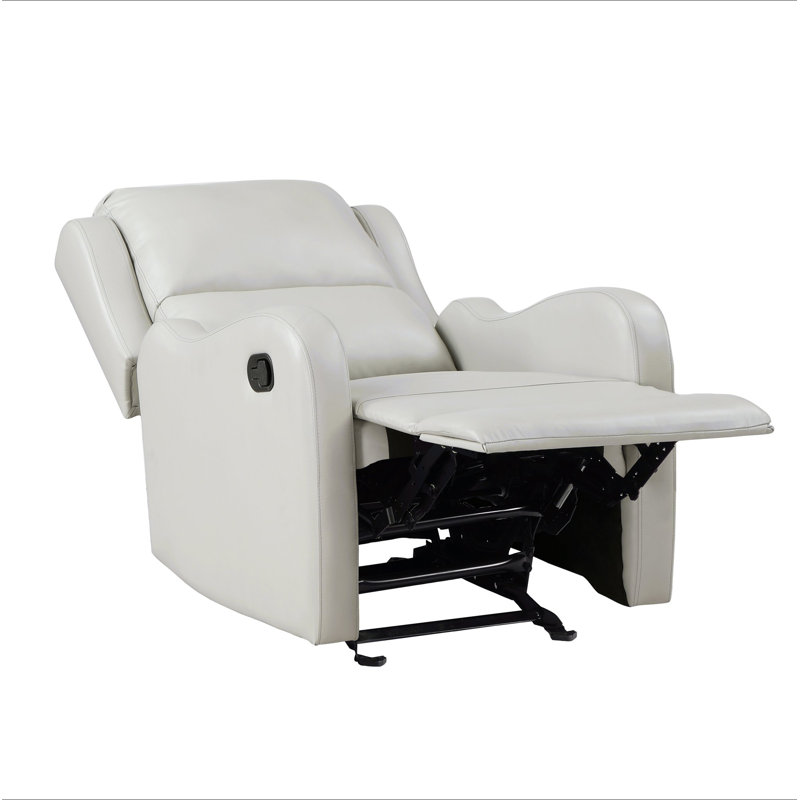 Fauteuil oscillant en similicuir et fauteuil inclinable 1pc, Taupe