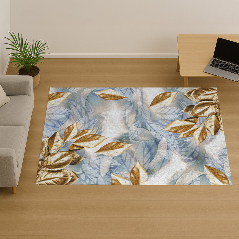 Floral Area Rug, Rectangle 140 x 200 cm