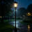 Solar Post Light Streetlight Black Aluminium