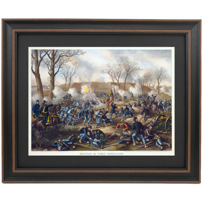 Framed Battle Of Fort Donelson By Kurz And Allison
