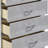 Glamourous Silver Finish 1pc Chest of 5x Dovetail Drawers Faux Alligator Embossed Fronts Bedroom Furniture
