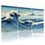 Grande vague de Kanagawa, ensemble de 3 reproductions d'art sur toile-964811218