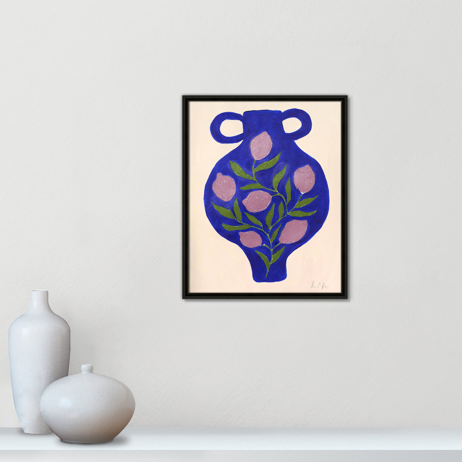Vase No. 03 Print by Camilla Bergqvist, 21.5" H x 17.5" W, Espresso