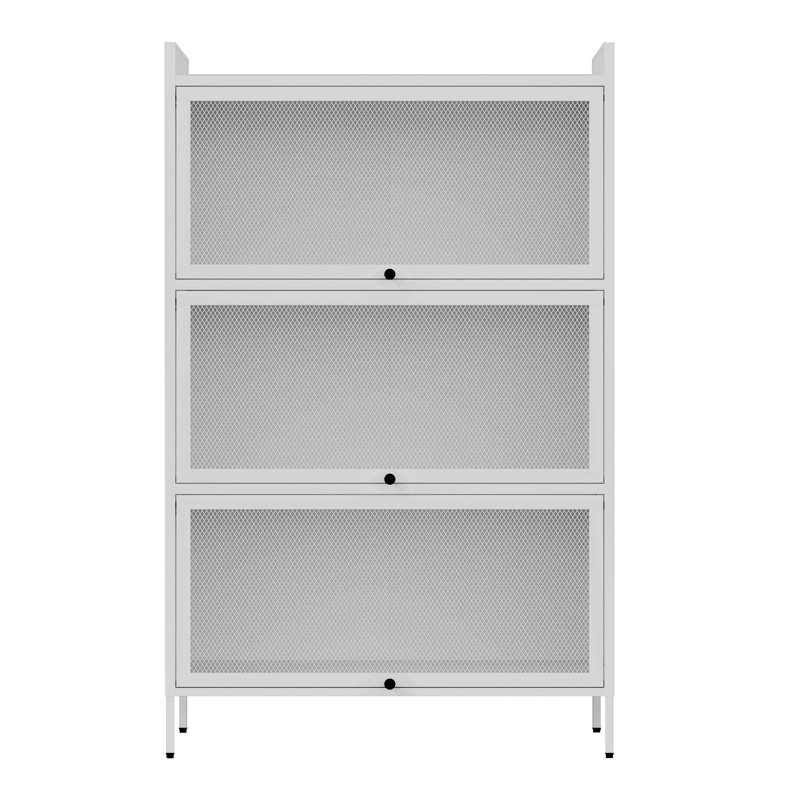 Armoire de rangement en métal avec portes et armoires autoportantes Sakcham