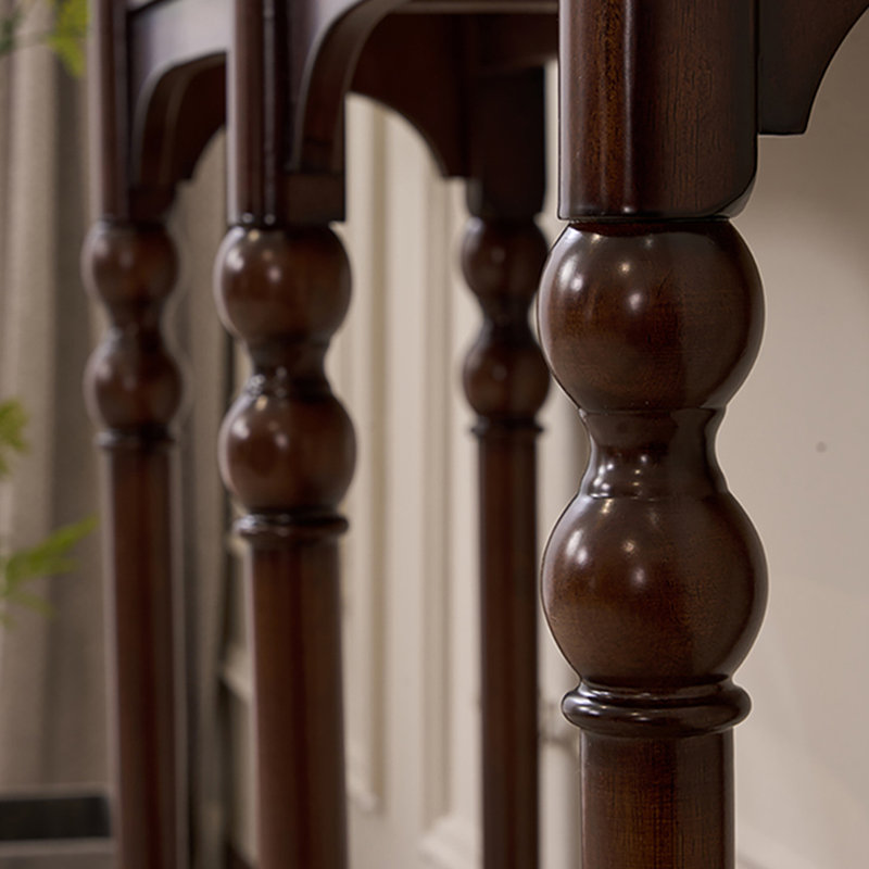 Retro Solid Wood Console Table with 2 Drawers