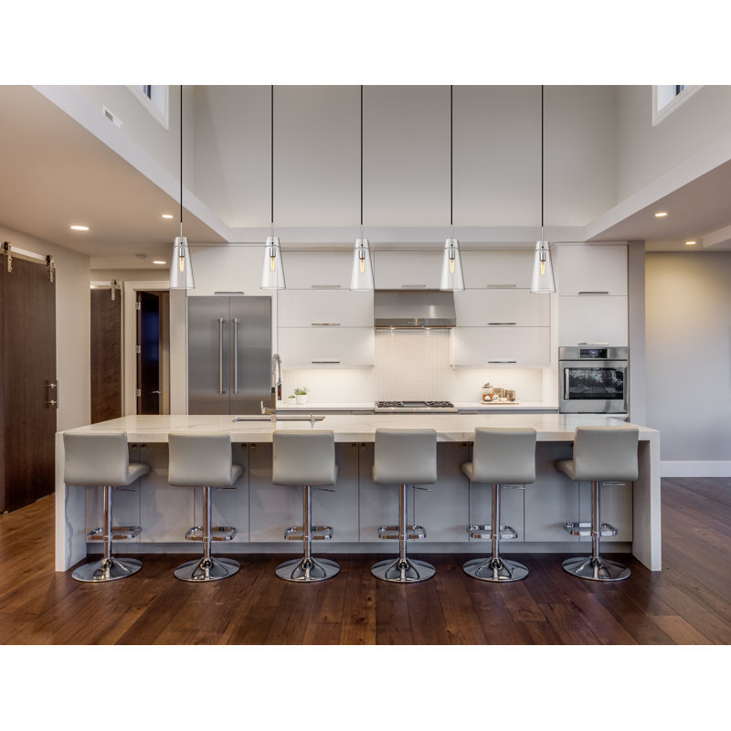 Wenka 1 - Light Cone Pendant, Chrome, 123" H x 6.5" W x 5" D