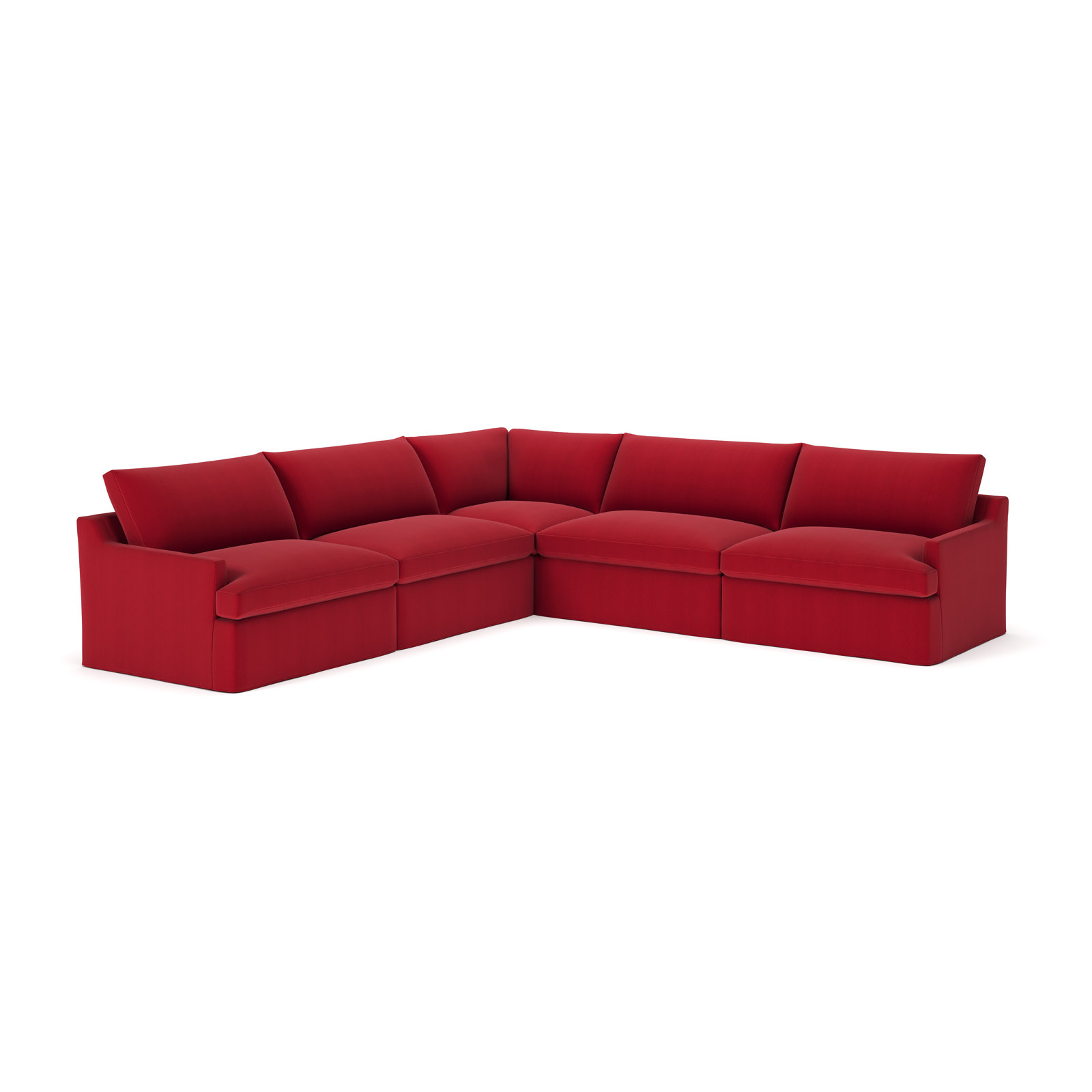 Wrenley 5-Piece Sectional, Bayou Flame Canvas