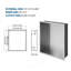 Niche de douche en acier inoxydable 15 po x 13 po, nickel brossé-1762903344