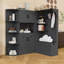 Armoire d'entrée avec tablettes et 4 crochets-309155752