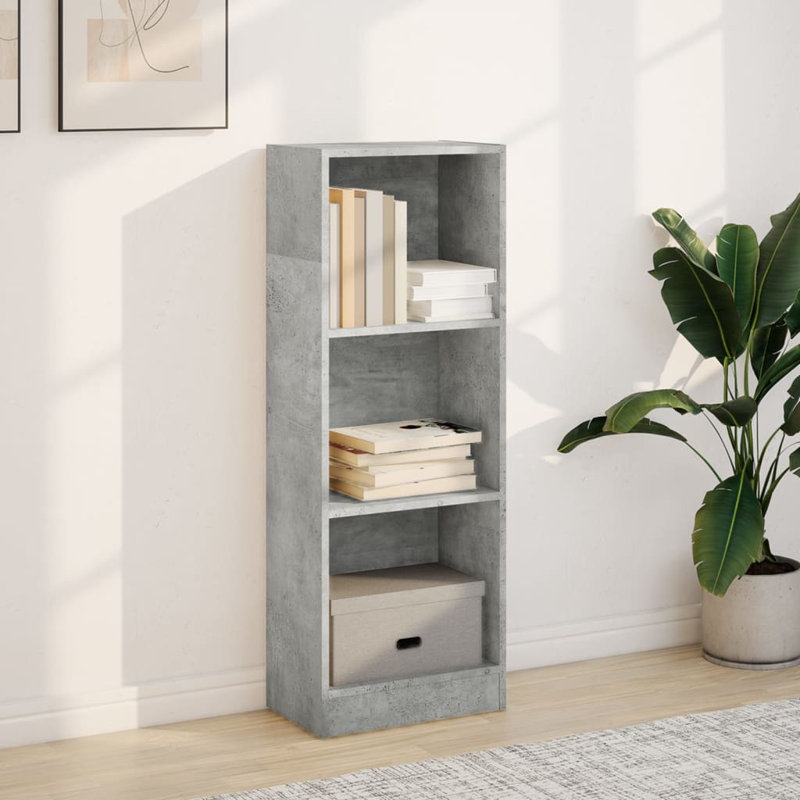 Étagère de rangement vidaXL, Gris béton, (3 tablettes) H 42,9 po x l 15,7 po x P 9,4 po