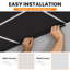 BaseNoir 96 pi² Ensemble de couvercle de grille de plafond noir à fixation rapide pour barres en T