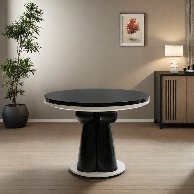 Table ronde créative moderne de luxe avec lumière moderne, H 29,52 po x L 39,37 po x l 39,37 po