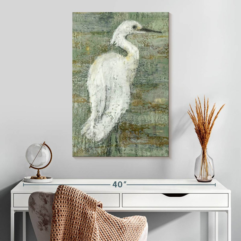 Brampt Textured Heron I, 30" H x 20" W