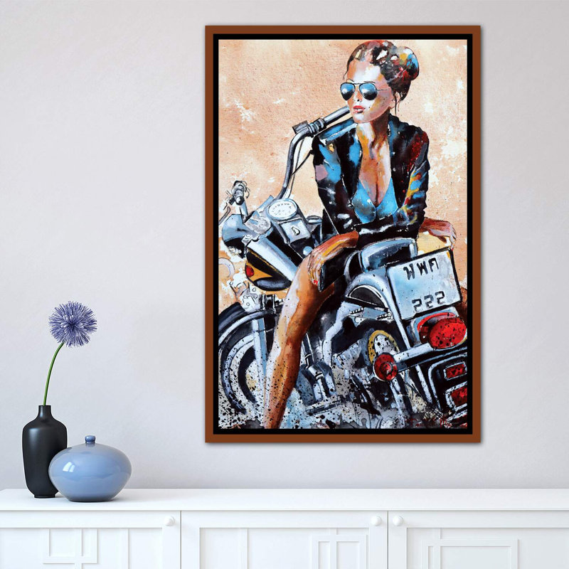" Let's Do It " by Donatella Marraoni, Classic Wood Frame, 18" H x 26" W x 1.5" D