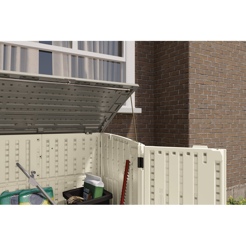 Suncast 34 Cu Ft Vanilla Resin Horizontal Storage Shed