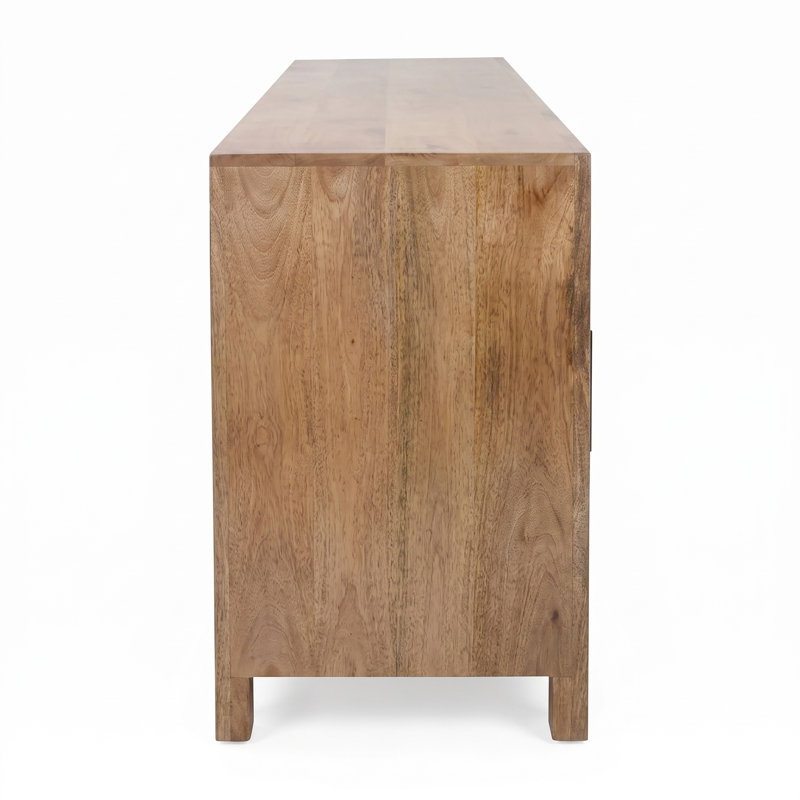 Wood Four Door Credenza
