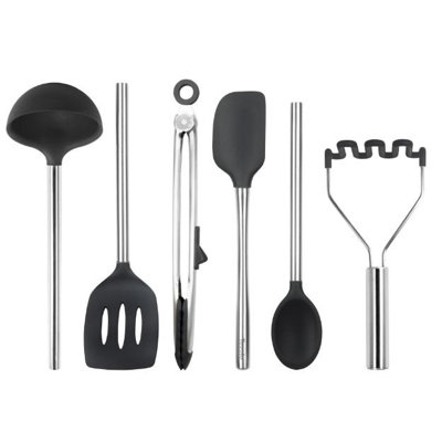 Silicone Utensil Set of 6 - Black