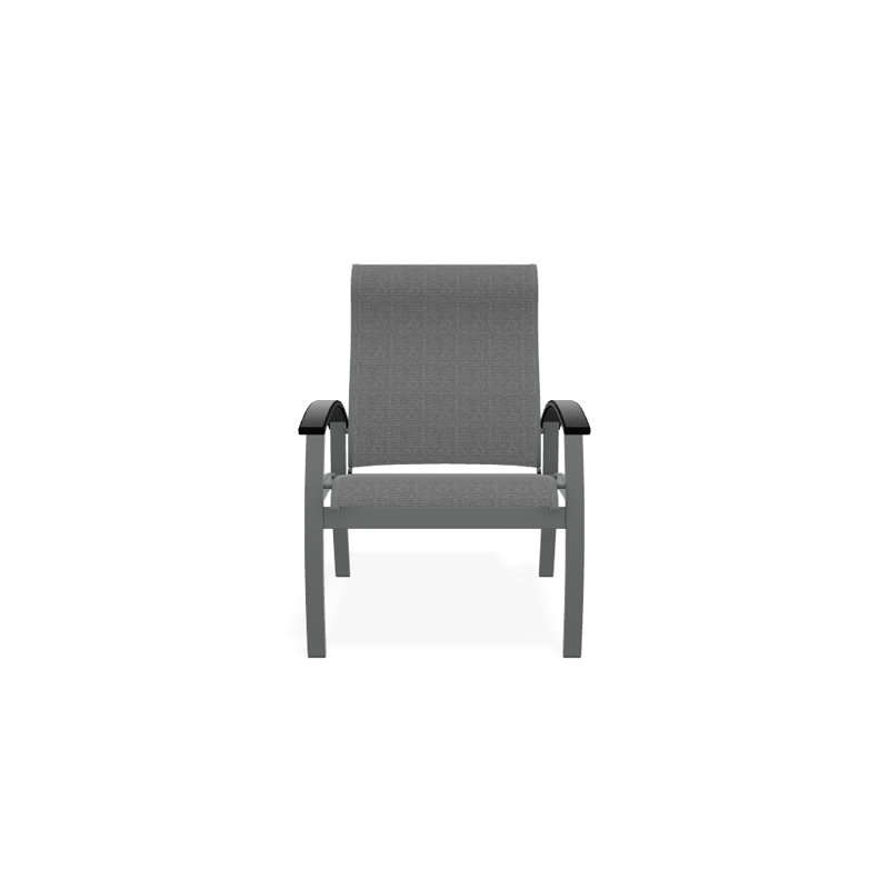 Chaise de patio Askar, Noir, Titane Sunbrella®, Graphite texturé