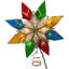 Décoration pour sommet de sapin étoile 10 lumières multicolore Capiz