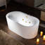 Baignoire tourbillonnante autoportante à double bain à bulles 59 L x 31 1/2 po avec panneau de contrôle à DEL, chromothérapie-98728268-113861191