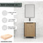 Meuble-lavabo café 24 po avec lavabo en résine et contreplaqué - Concept de rangement innovant et moderne