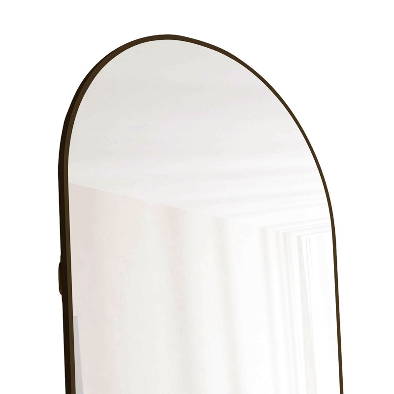The 4St Generation Of Floor Mounted Full Length Mirrors. Aluminum Alloy Metal Frame Arched Wall Mirror, Bathroom Makeup Mirror