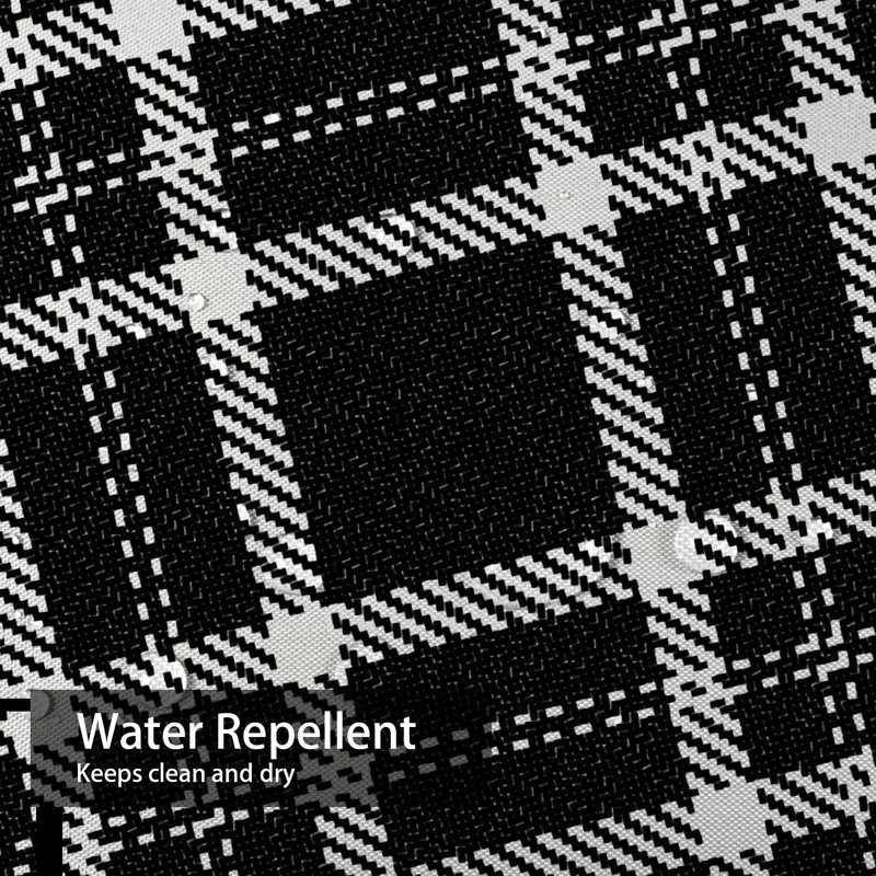Black White Buffalo Lumberjack Plaid Shower Curtain with 12 Hooks, H 84 po x l 72 po, Black/White Plaid 1