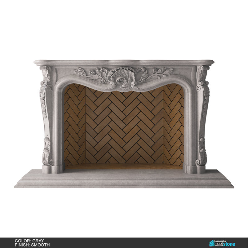Josephine Fireplace Surround, Smooth/Gray