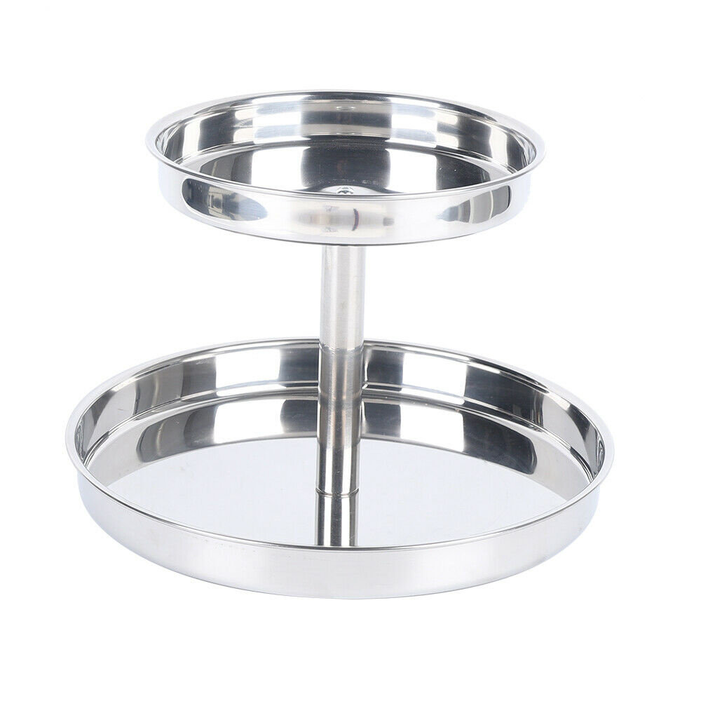 Prep & Savour 2-Tier Stainless Steel 360 Degree Rotatable Spice Rack ...