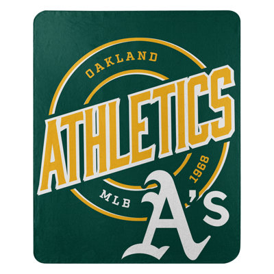MLB Oakland Athletics Fleece Throw Blanket, Baseball Fan Decor, 50x60 Inches