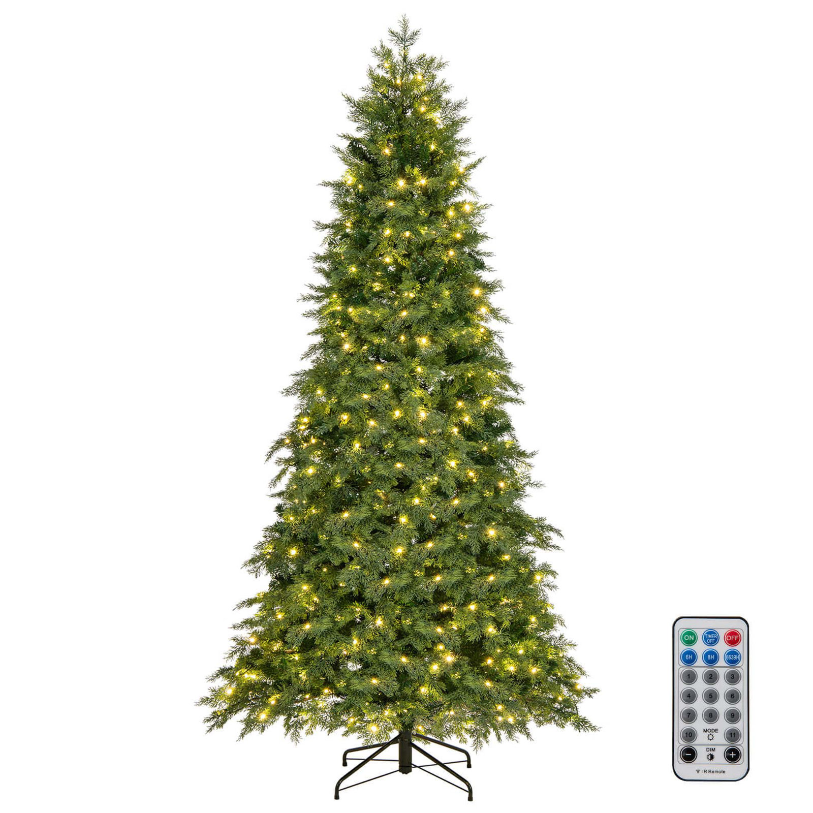 7.5' Pre-Lit Pine Christmas Tree