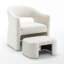 Fauteuil demi-tonneau avec repose-pieds Kyah-220945848