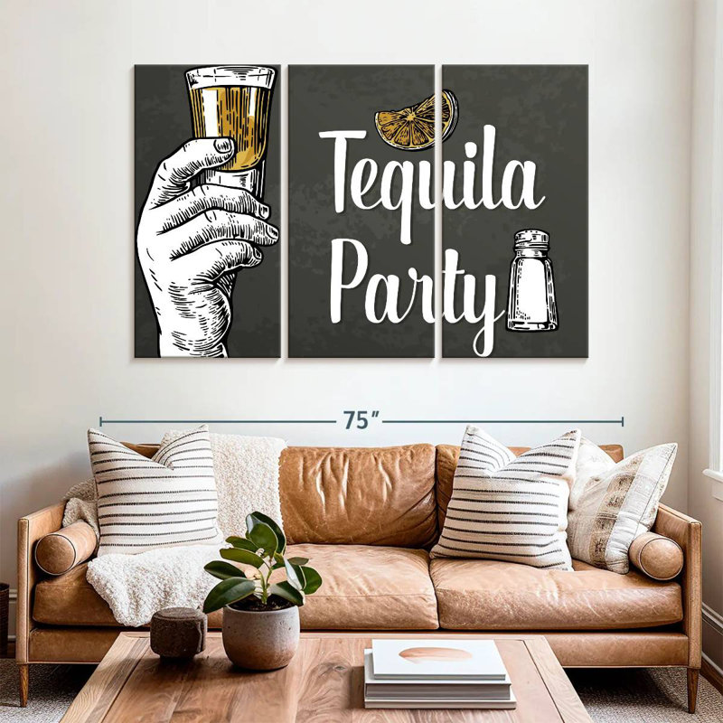Plaque murale Kema Tequila Party, H 36 po x l 57 po