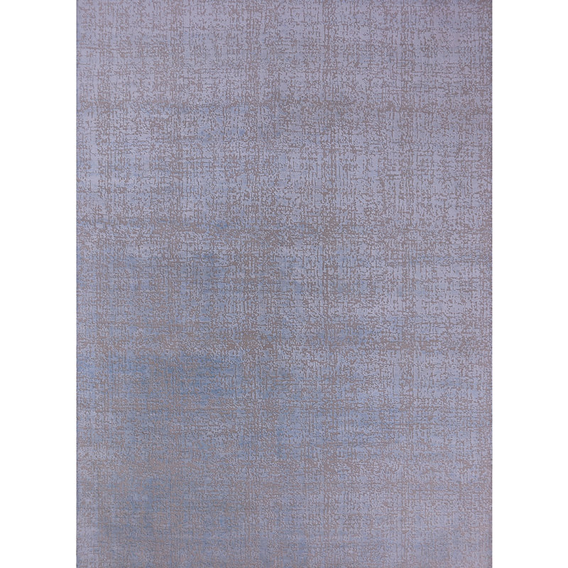 Tapis bleu / mauve à motif abstrait Bowmanstown, Rond 5 pi