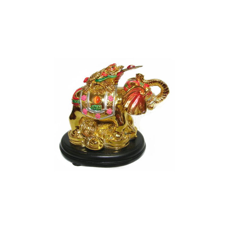 Figurine grenouille sur éléphant